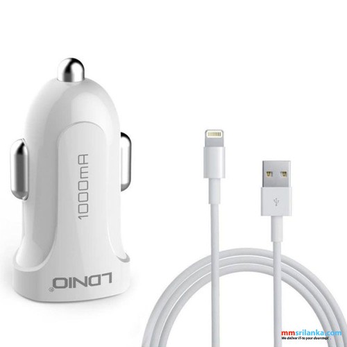 LDNIO DL-C17 Lightning USB Car Charger (6M)